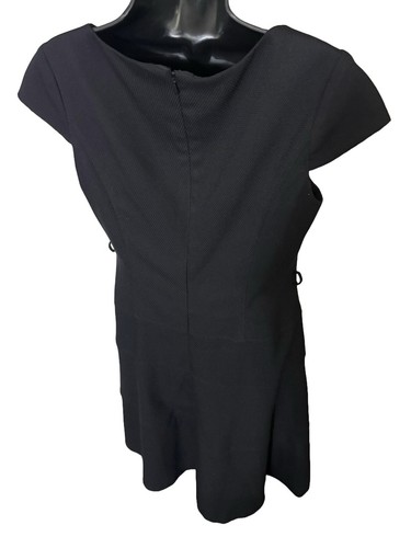 Jones New York Sz 8 Cap Sleeve Drop-waist Black Lined Dress, Career Office Aline - Picture 4 of 9