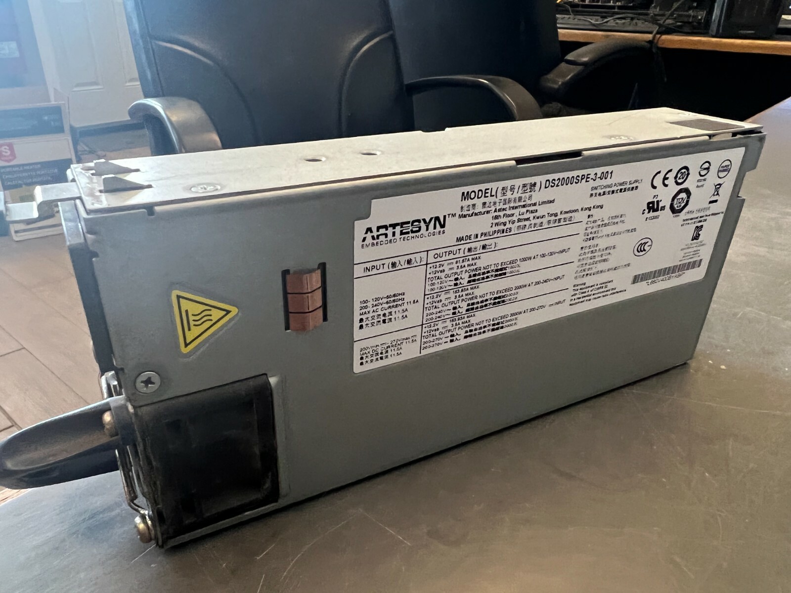 Spondoolies SPX36 Artesyn DS2000-SPE-3-001 2000 Watt PSU