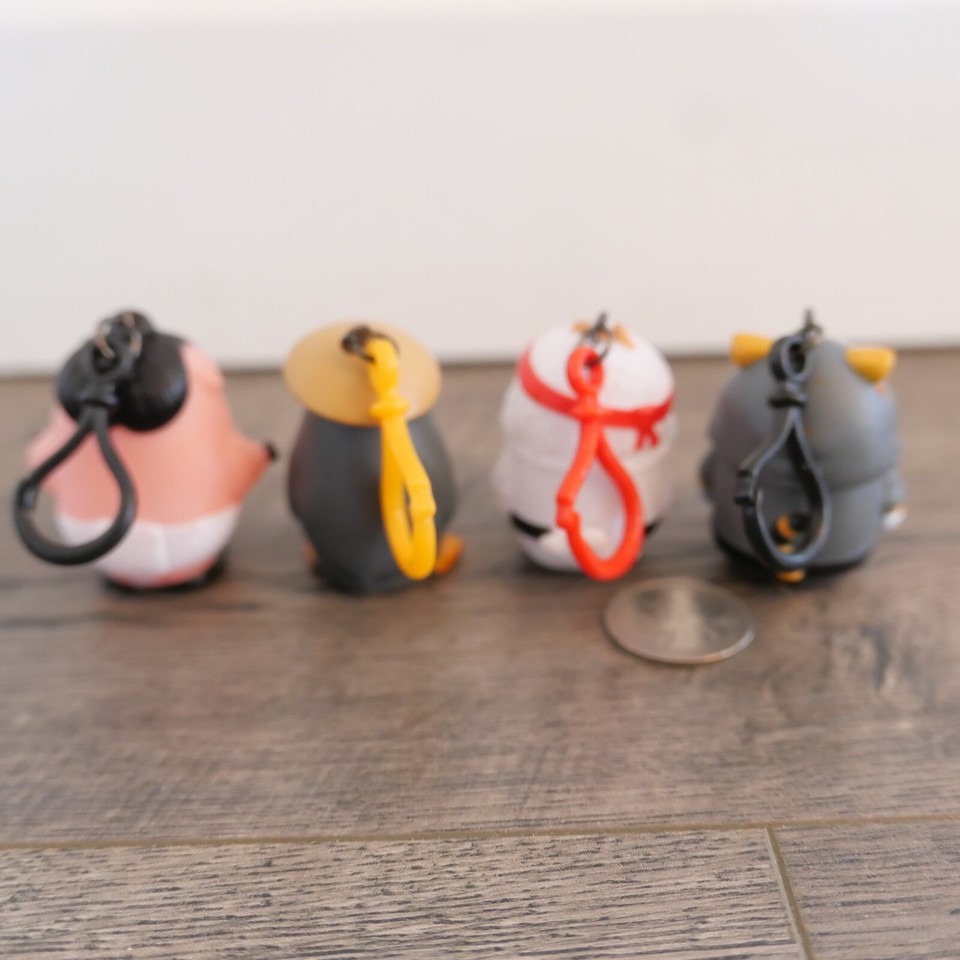 Coop Squad Backpack Hangers Lot Of 4 Key Chains 1.75" Keychains Clip On