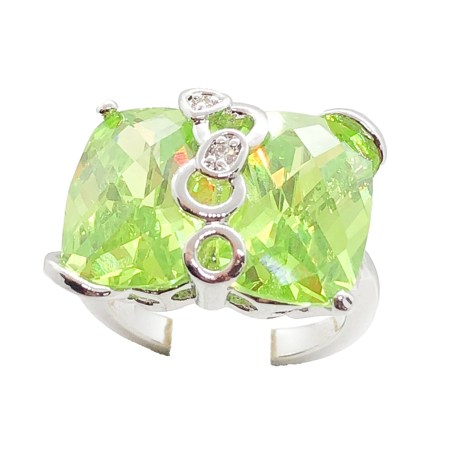 Anillos de Moda enchapado oro amarillo PERIDOTO