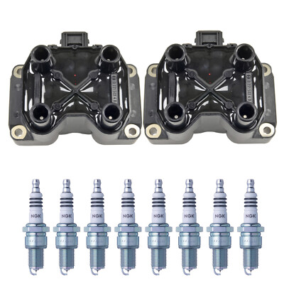 Bosch 2 Ignition Coil NGK 8 Iridium IX Spark Plug Kit For Discovery Bora 928 V8