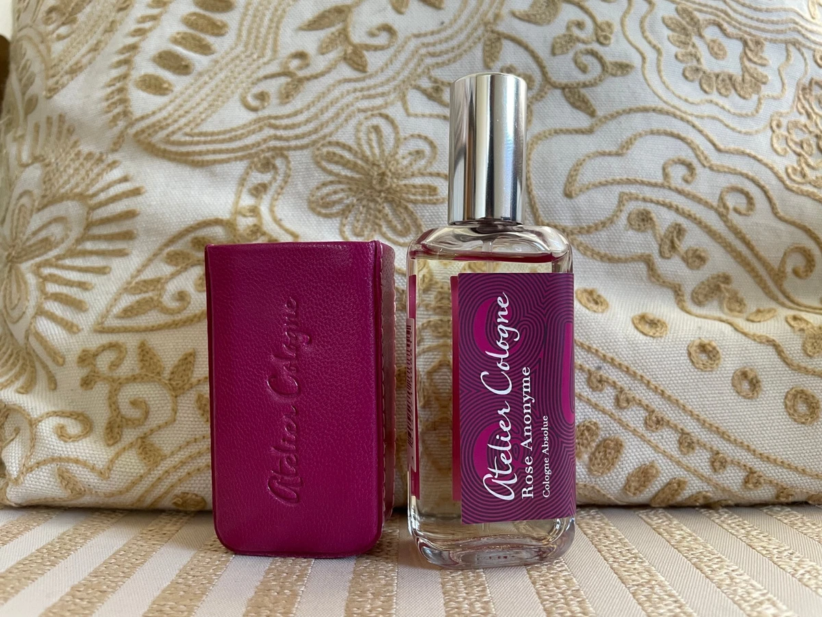 slightly USED Rose Anonyme by Atelier Cologne 1 oz 30ml with Leather Case