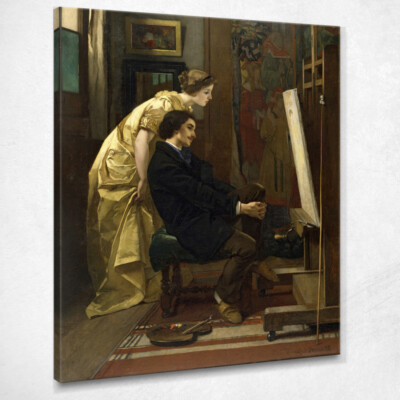 Der Maler und sein Modell Alfred Stevens, stal87 Leinwandbild