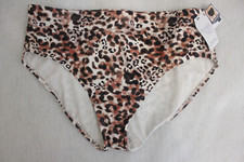 Time and Tru Swimsuit Bikini Bottom Animal Print Plus Size 2X 20W-22W NWT