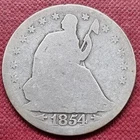 1854 Seated Liberty Half Dollar 50c Circulated #60911