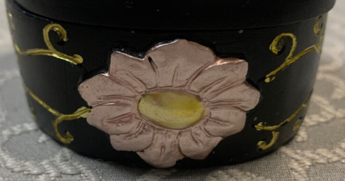 Schwarz und Gold Hamsa oder Hand von Fatima Schmuck Schmuckschatulle - Bild 2 von 9
