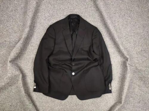 Gieves & Hawkes Design Mohair x Wool Black Blazer Jacket - Picture 1 of 20
