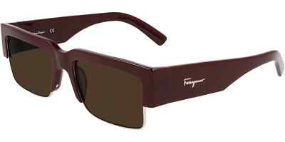 Salvatore Ferragamo Semi-Rimless Rectangle Sunglasses SF276S 637 56