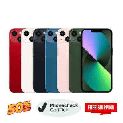 Apple iPhone 13 128GB Unlocked Verizon T-Mobile iOS 5G CMDA/GSM Smartphone
