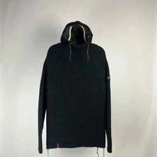 00’s Schott Rarest Black Double-Zip Mask Hooded Sweater