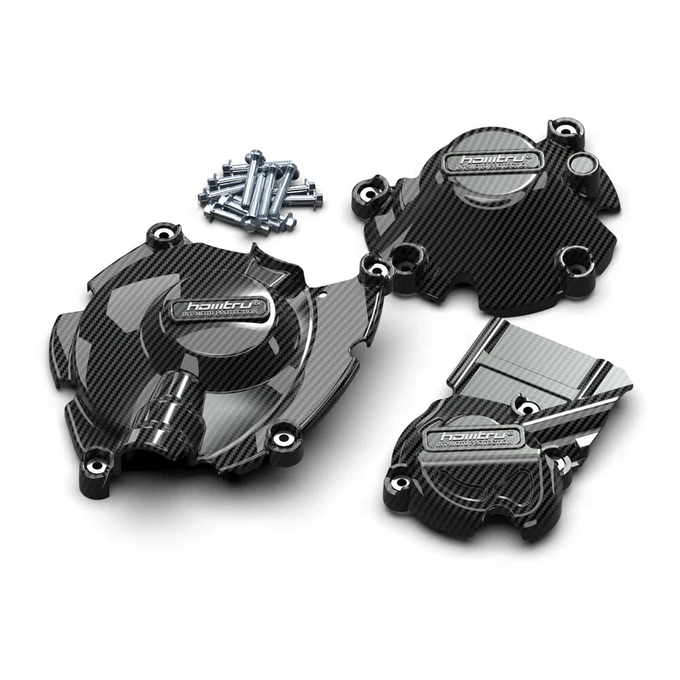 Cubierta de protección de motor de fibra de carbono para Yamaha YZF R1 R1M 2015-2023 Foto 3 de 4