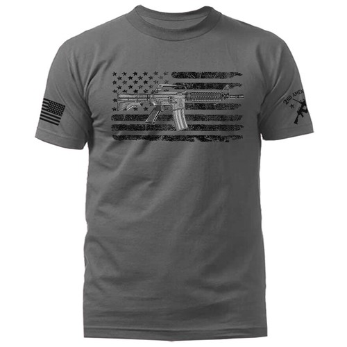 AR-15 US Flag 2nd Amendment Constitution Gun Patriot Patriotic T-shirt - Picture 5 of 17