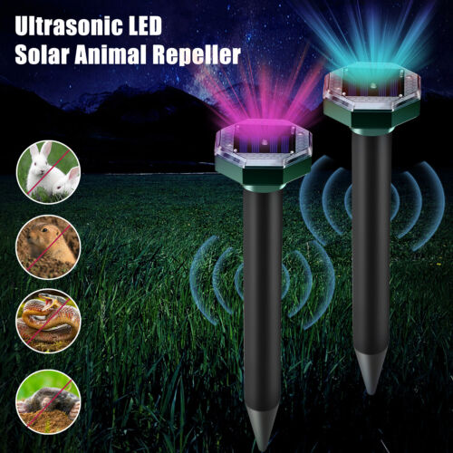 Mole Repellent Ultrasonic Solar Powered LED Animal Repellent for Outdoor Lawn US - Picture 35 of 58