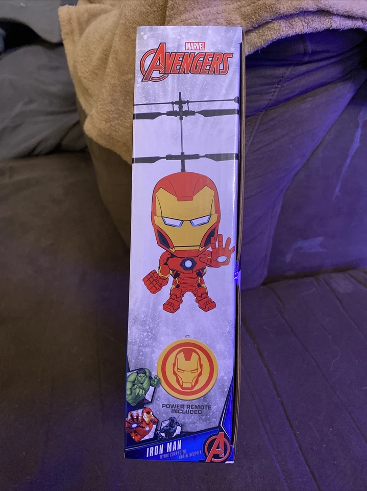 Marvel Avengers Iron Man Flying Character UFO Helicopter w/Remote World Tech Toy - Image 2 of 3