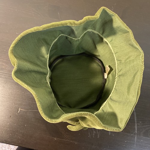 Vintage Union Made Womens Bucket Hat Green Velvet Gold Accent - Picture 7 of 8