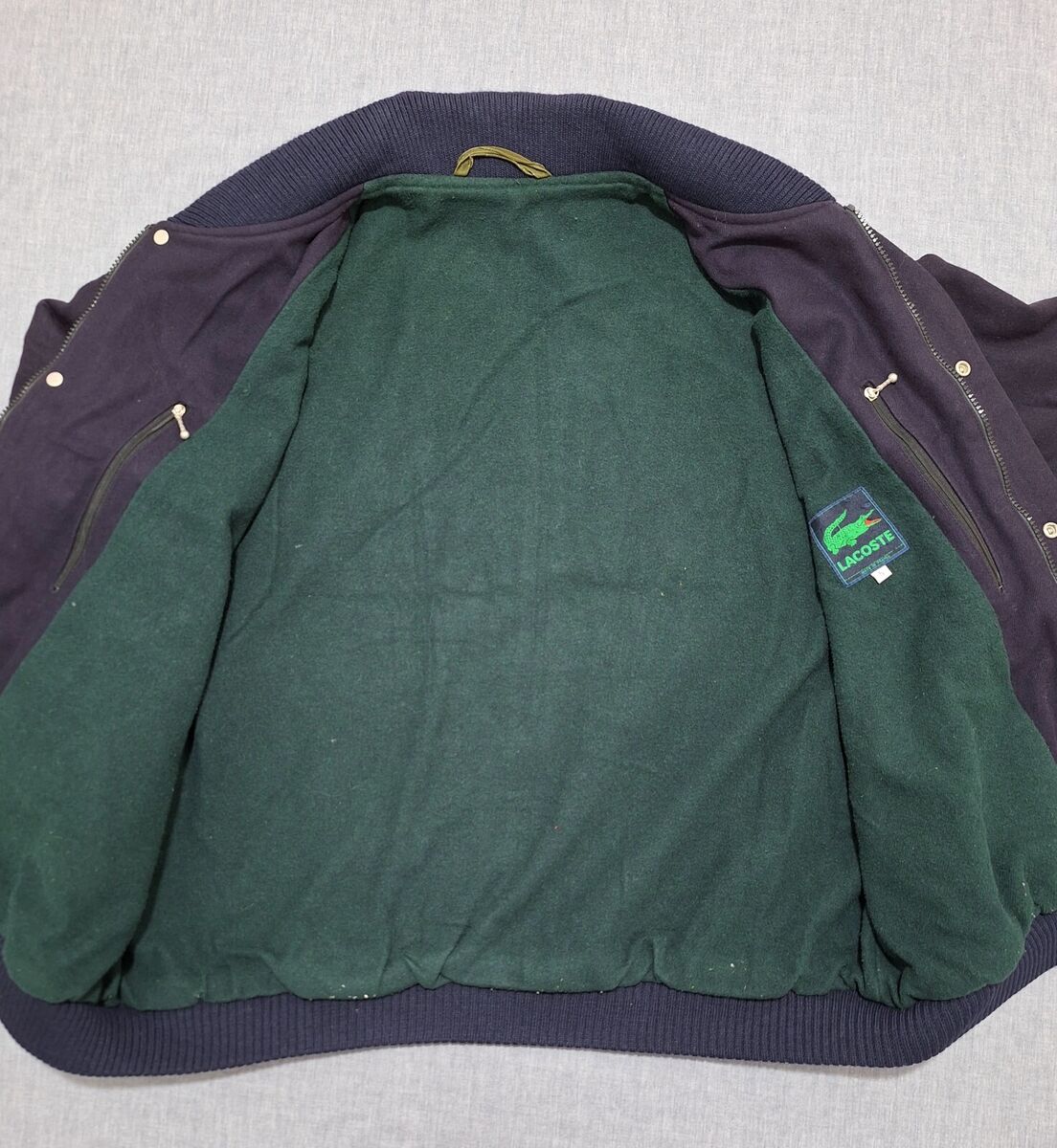 Rare 90s Vintage Lacoste Club wool bomber jacket Size 5 Rare 90s Vintage Lacoste Club wool bomber jacket Size 5