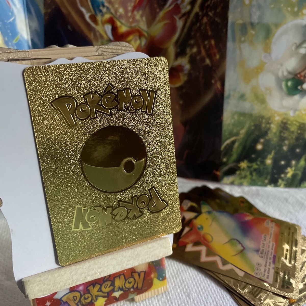 Pikachu Brilliant Deduction Gold Foil 🔥Fan Art🔥 Hp90 New