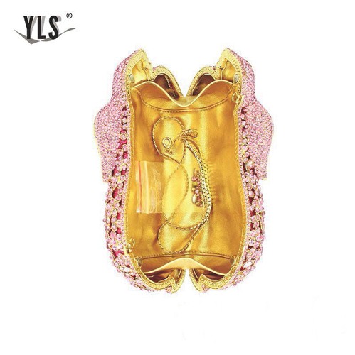 Conejo Mujeres Rosa Cristal Minaudiere Bolso de Noche Boda Fiesta Bolso de Mano - Imagen 14 de 27
