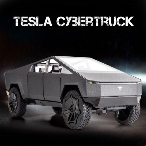 UK 1:24 Tesla Cybertruck Alloy Model Car Collection w/ Sound & Light Kids Toy - Picture 4 of 10