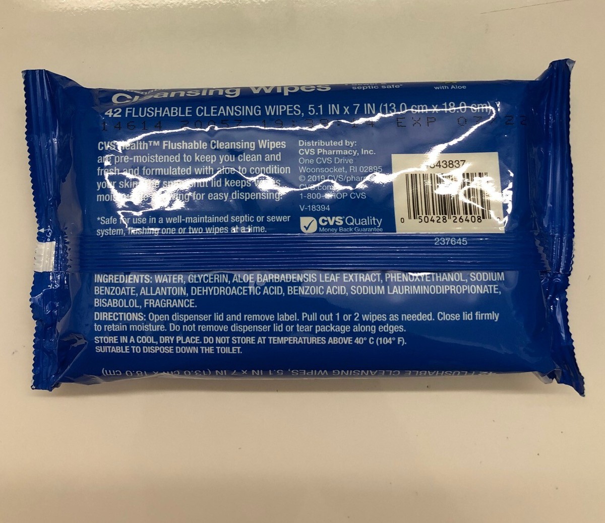 4 Pack CVS Cleansing Wipes with Aloe Flushable 42 each pack NEW | eBay