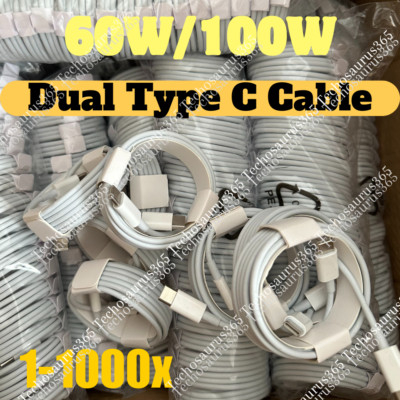 60W/100W Type C To USB C Cable Fast Cord For iPad Mini/Macbook Pro/iPhone 15 Lot