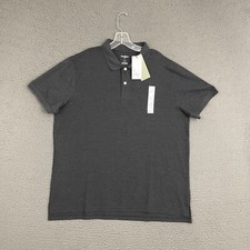 Goodfellow  Co Polo Shirt Mens XL Standard Fit Gray Knit Preppy Dad Casual
