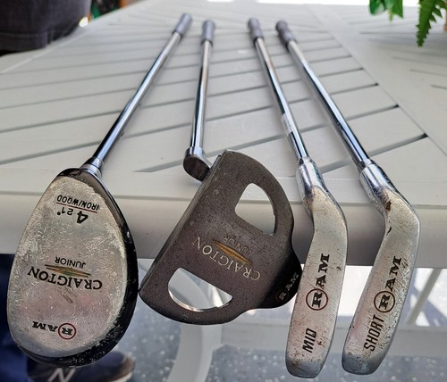 Ram Creighton Junior Golg Clubs Short & Mid Irons, Putter, 4 Wood - Picture 2 of 5
