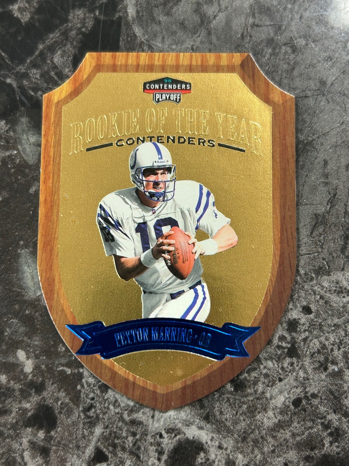 1998 Playoff Contenders Rookie of the Year Shield Peyton Manning #4 of 12 @SC2