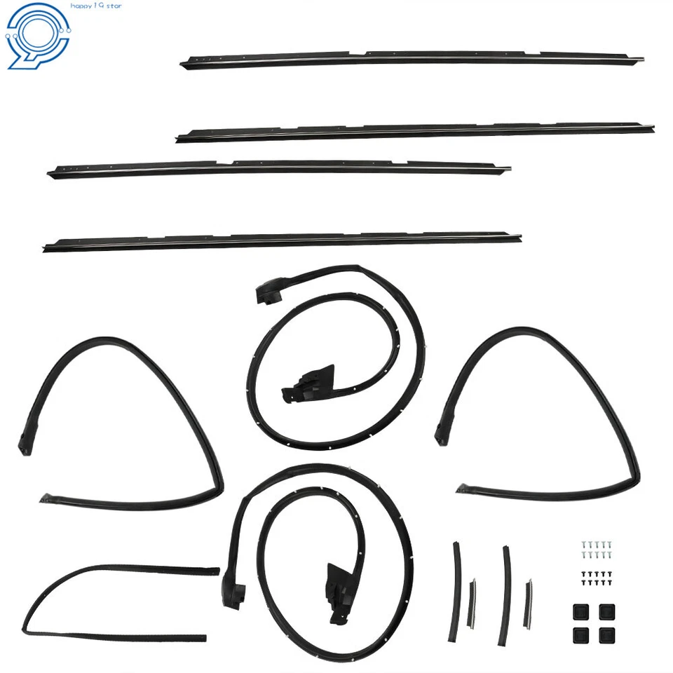 Fit For GMC Caballero&Chevrolet El Camino 78-87 Weatherstripping Seals Kit 17PCS - Image 2 of 4