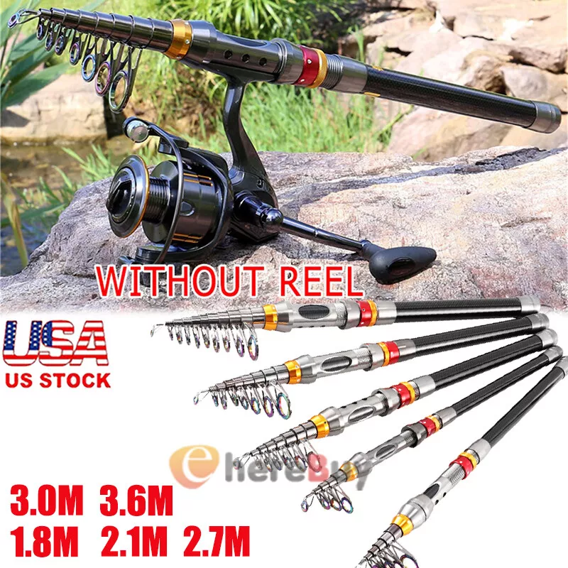 Fishing Pole Collapsible Rods Spinning Carbon Fiber Telescopic