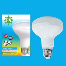 8x 12W R80 Reflector Spot Light LED ES Bulb E27 Daylight White 6500K Lamp 1000lm