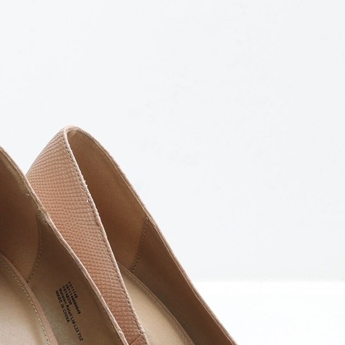 Fiore Donna Rosa Geometrico Pelle Tacco Corte UK 6 EU 39 - Foto 10 di 12