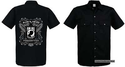 Worker Shirt Vintage Biker -,Chopper-& OldSchoolmotiv Modell POW MIA Never