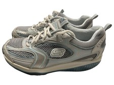 Skechers Shape Ups Trainers Size UK 4 Grey Silver