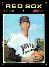 1971 Topps #58 Bill Lee - Boston Red Sox (Low Grade)