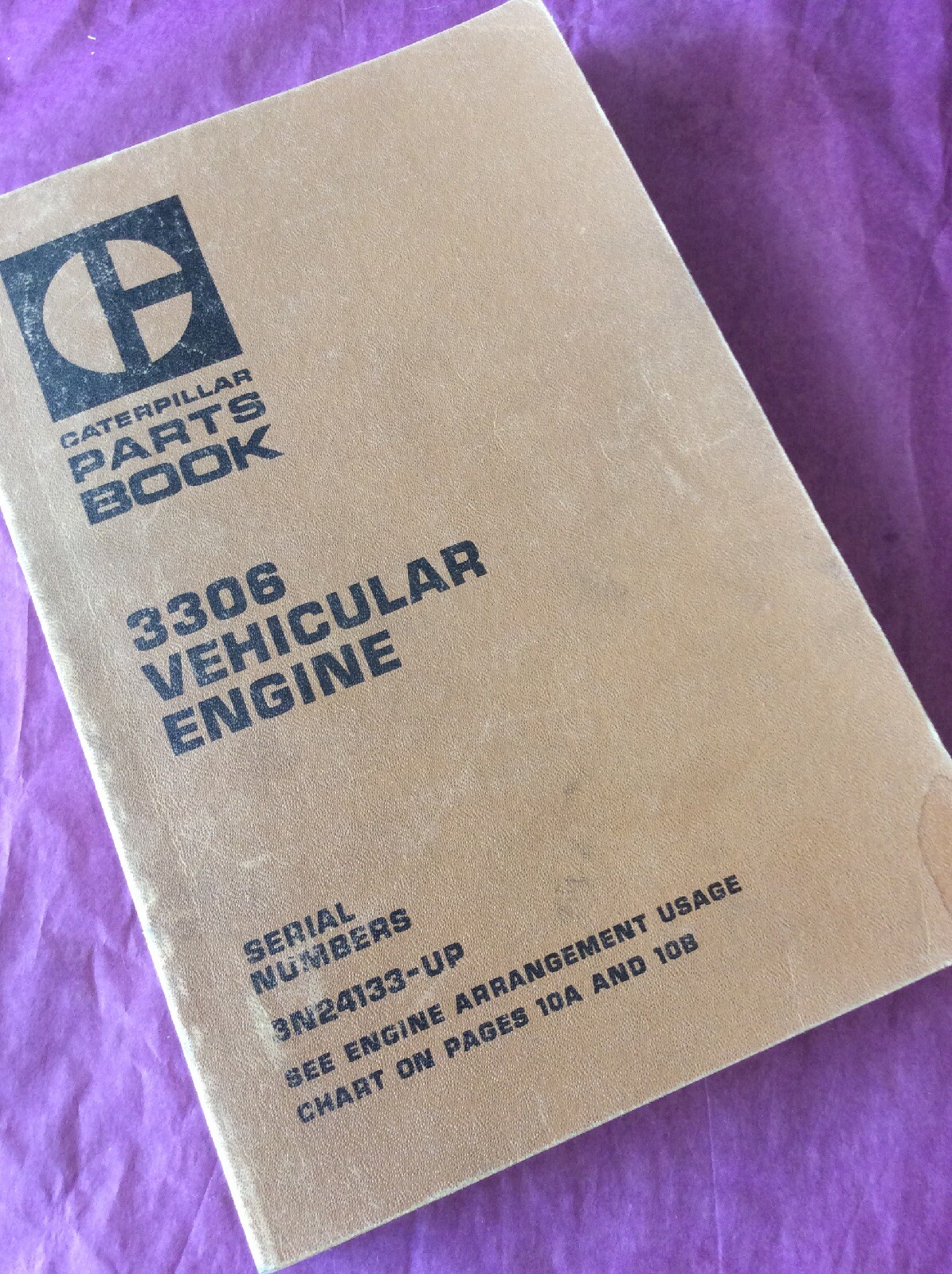 CAT CATERPILLAR 3306 VEHICULAR ENGINE PARTS BOOK MANUAL 3N24133UP