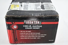 NEW Ironton 57034 Manual Chain Hoist  1100-Lb. Capacity, 10ft. Lift