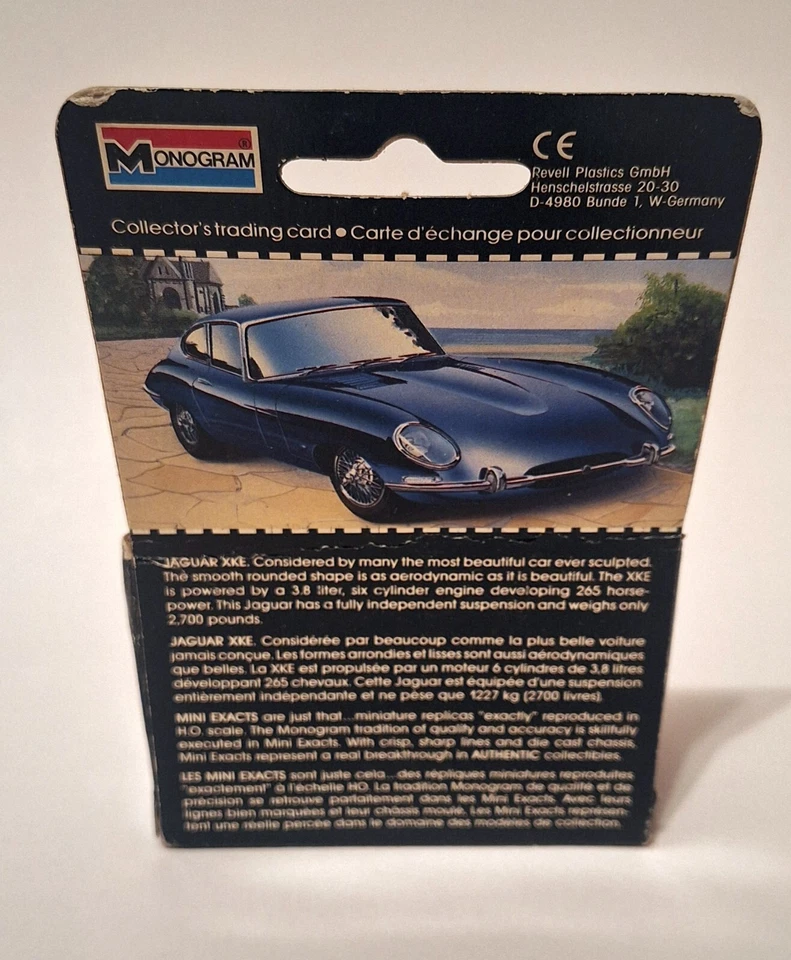 1989 Monogram HO-Scale 1:87 Mini Exact Replica 1960's JAGUAR XKE Sports Car NIB - Image 4 of 4
