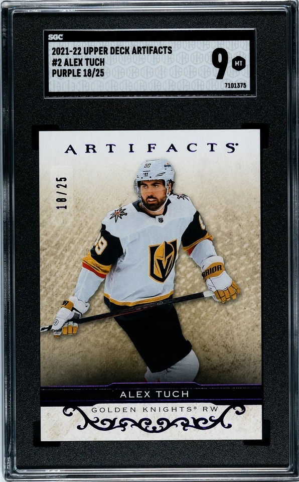 Alex Tuch 2021-22 Upper Deck Artifacts Purple #2 18/25 SGC 9 Mint - Image 3 of 4