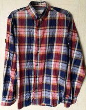 Jack  Jones Premium Tailored Men's Button Down Shirt Plaid Long Sleeve Size M