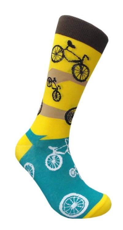 Bicicleta Bicicleta Ciclismo Para Hombre Divertido Novedad Calcetines Vestido SOX Talla 10-13 Informal FineFit