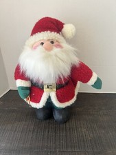 Vintage Christmas International Silver Santa Clause 14 Stuffed Plush