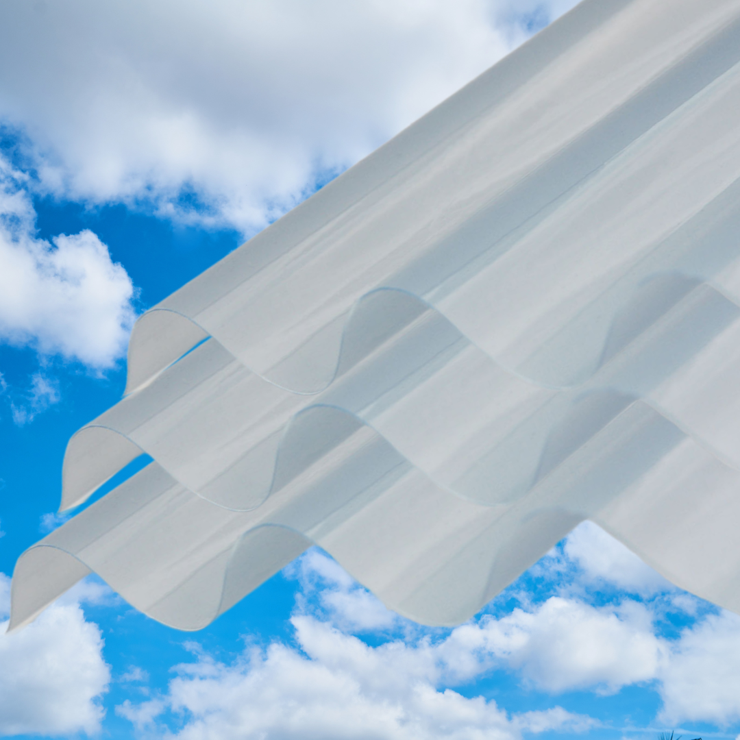 PVC Corrugated Roofing Sheets Clear & Bronze 2m, 2.5m, 3m eBay