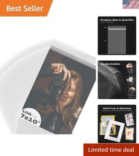 7"x10" Clear Plastic Sleeves Storage Bags for 7x10 Prints,100 Pack