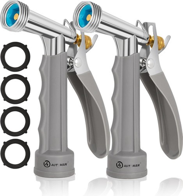 #ad 2 Pack Garden Hose Nozzles � Full Size High Pressure Pistol Grip Sprayer $17.51