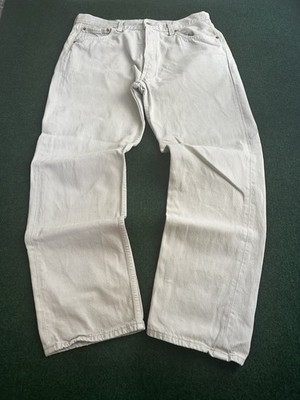 Levi's 501 Beige Creme Straight Leg Jeans Vintage Style