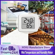 THERMOMETER INDOOR Digital LCD Hygrometer Temperature Humidity Meter Alarm Clock
