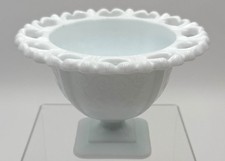 3.25" Loraine Milk Glass Planter by Indiana Glass White Square Footed