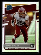 2020 Donruss Optic #166 Chase Young Holo Rookie Card Washington Football Team. rookie card picture