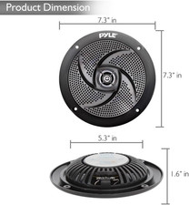 Marine Speakers 6.5 Inch - 2 Way Waterproof and Weather Resistant Outdoor Audio